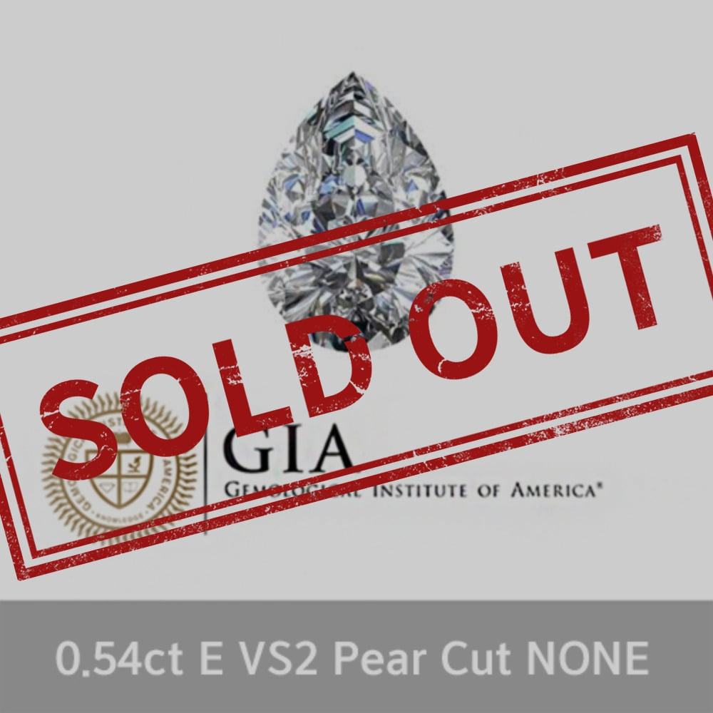 GIA 0.54ct E VS2 Pear Cut NONE 5부 천연 다이아몬드 나석