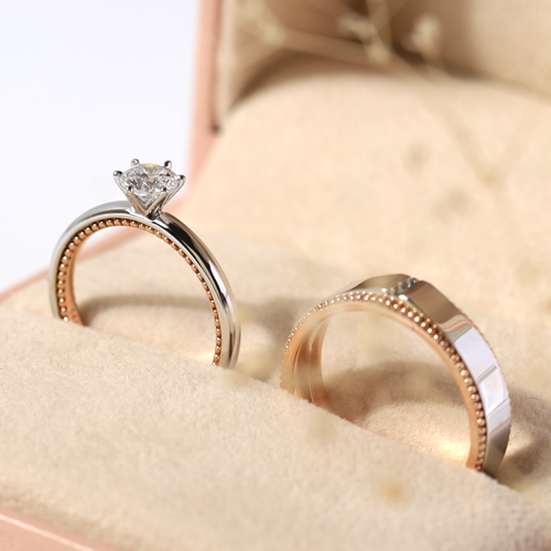5부 다이아몬드 반지 커플링 14k 18k 결혼반지 아르 HNDCR05301