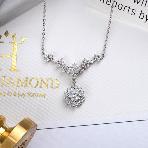 3부 다이아몬드 프로포즈 웨딩 목걸이 - 블랑 HNDN03732