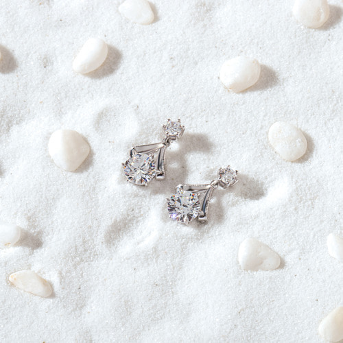 5부 다이아몬드 귀걸이 여성 주얼리 와이프선물 결혼예물 - 프레아 HNDER05901