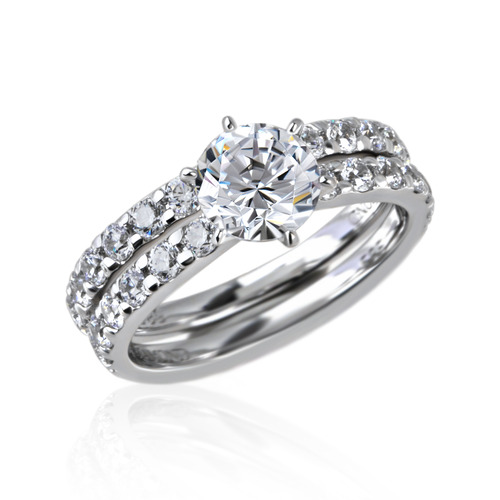1캐럿 다이아몬드 쌍지 웨딩링 예물반지 결혼반지 실리아 HHDDR01212