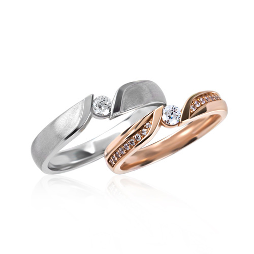 1부 다이아몬드 커플링 14k 18k 결혼반지 - 하토르 HNDCR01358