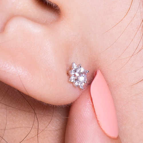 1부 랩다이아몬드 웨딩 귀걸이 - 더비 HNLDER014