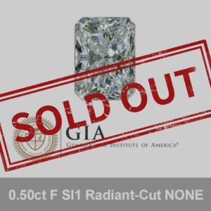 GIA 0.50ct F SI1 Radiant-cut 5부 레디언컷 천연 다이아몬드 나석