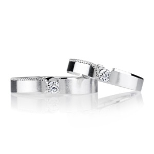 1부 다이아몬드 반지 커플링 웨딩밴드 14k 18k 다이아 - 알페이 HNDCR01342