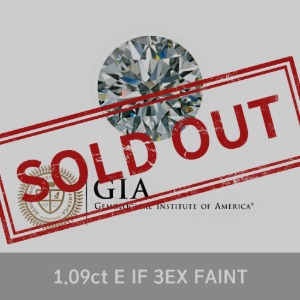 GIA 1.09ct E IF 3EXCELLENT